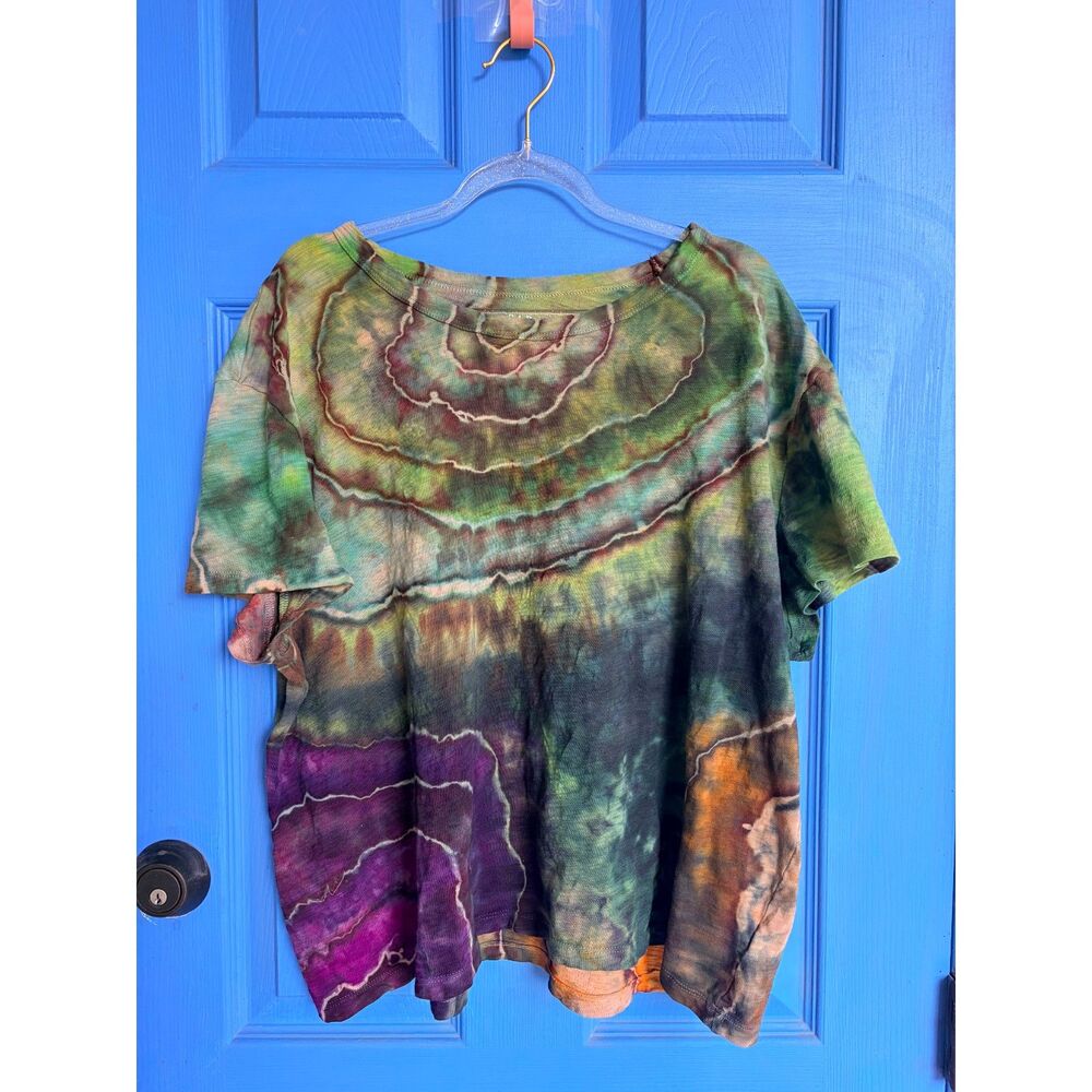Handmade Gap foreversoft t geode tie dye XXL slightly cropped t-shirt - ice dyed